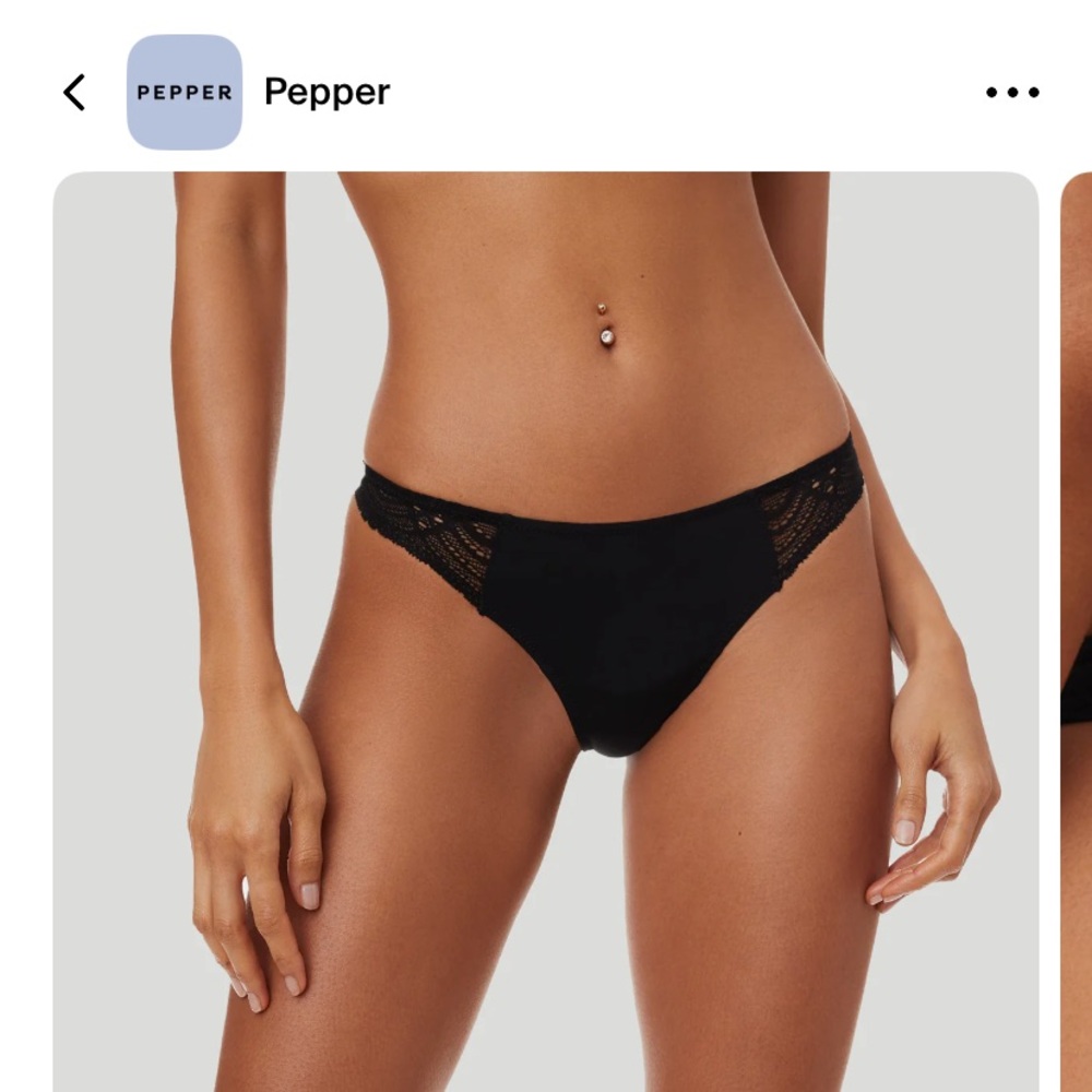 Set of 3 XS NWT Pepper Underwear - Thong, Hiphugger and Bikini Brief